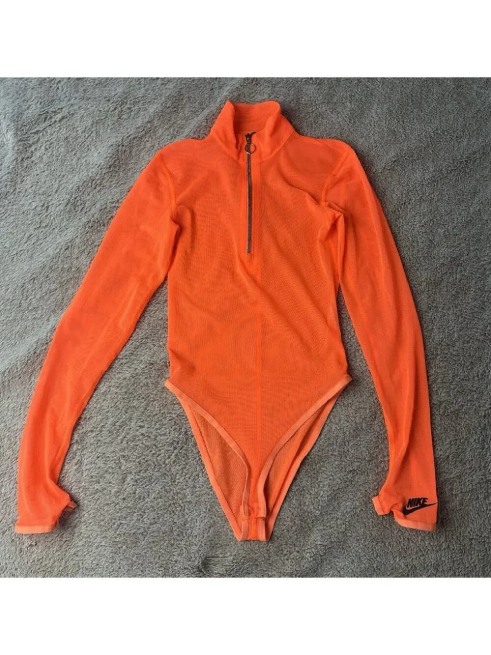 NIKE ICON CLASH MESH WOMEN’S BODYSUIT ORANGE